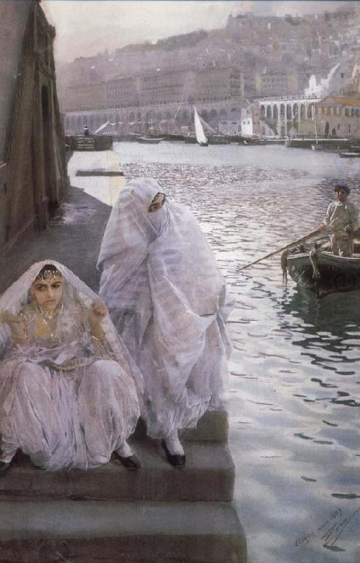 Anders Zorn I Algers Hamn (In the harbour of Algiers) oil painting picture